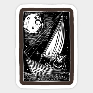 Sailing cat Sticker